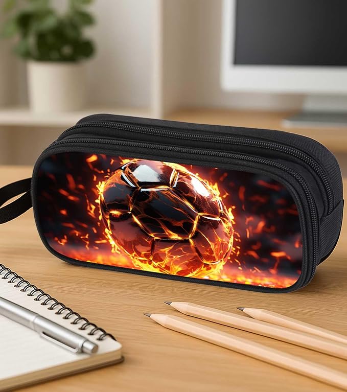 AnySmic Soccer Pencil Case for Boys Girls, Primary Elementary School Large - Image 4