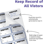 Threshold Visitor Badge Sign-in Book | Name Tag Stickers | Hospital, & - Image 3