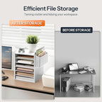 HOOBRO Adjustable Countertop Mail Sorter, 6 Tier Wooden Paper Organizer - Image 7