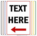 Custom Arrow, Custom Directional Sign, Left Arrow, 7x10 Inches, 55 mil thick by MySignCenter