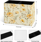 Famame Yellow Flowers Small Leaves Pencil Holder - Image 3