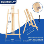 ESRICH 10pcs 17 Inch Tabletop Easels, Wood Easel - Image 2