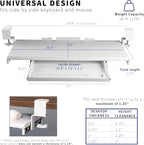 VIVO Large Keyboard Tray Under Desk Pull Out Platform - Image 5