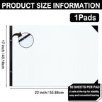 gisgfim Large Engineering Graph Paper Pad 22x 17 Landscape 4 X 4 Blue Grid Pad - Image 2