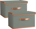Tuza 2 Pack Storage Bins with Lids, Collapsible Closet Organizer Container by TidySpaceSoftlyStyled