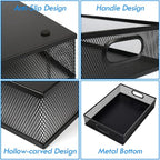 EsOfficce 2Pcs Desk Drawer Organizer, Stable Metal Mesh Desk Storage Tray - Image 4