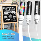 FansArriche White Chalk Markers, 15mm Jumbo Car Window Markers - Image 3
