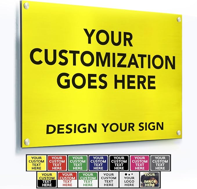Custom Metal Signs, Personalized Aluminum, Customized Safety, Business Signs by SpeedyOrders