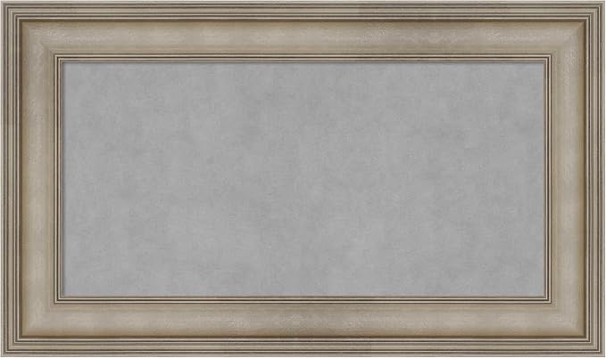 Amanti Art Silver Framed Magnetic Board 17x29 Small Vision Board by AmantiArt