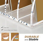 SANRUI Acrylic Desk File Organizer, 4 Vertical Compartments Clear Magazine File - Image 3