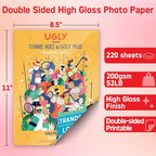 HARtwii 220 Sheets Double Side High Glossy Photo Paper 8.5x11 Inches 54lbs - Image 2