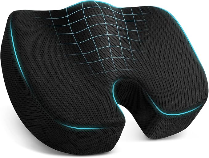 TushGuard Office/ Car Seat Cushion, Non-Slip Sciatica & Back Coccyx Tailbone by TushGuard