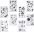 UCEC 8 Sheets Flower Clear Stamps by UCEC