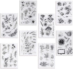 UCEC 8 Sheets Flower Clear Stamps by UCEC