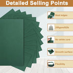 Silunkia 28 Sheets Dark Green Cardstock 8.5 x 11 Craft Paper, 92lb Heavyweight - Image 3