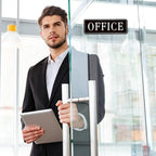 The Office Door Sign for Home and Business，Self-Adhesive Waterproof and - Image 6