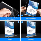 10 Pack Acrylic Sign Holder 8.5 x 11, Double-Sided Clear Sign Holder Plastic - Image 4