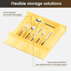 Evjocoh Silverware Drawer Organizer Wood - Image 5
