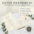 250 Sheets Cream Cardstock 8.5 x 11 Ivory Card Stock 65lb/176gsm Premium Off - Image 5