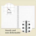 BESARME 80 Sheets Graph Paper Spiral Notebook 8.5" × 11" - Image 2