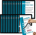JIUYE 24Pcs 8.5x11 Magnetic Sign Holder Wall Mount, Self-Adhesive Plastic by JIUYE