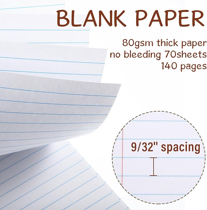 Maitys 6 Pcs Legal Pad Steno Spiral Notebook 8.5" x 11" Top Bound Spiral Pads - Image 4