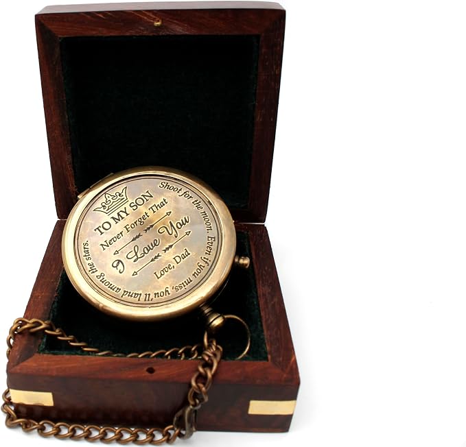 US HANDICRAFTS Brass Compass - Image 2