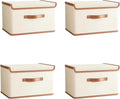 Tuza 4 Pack Storage Bins with Lids, Collapsible Closet Organizer Container by TidySpaceSoftlyStyled