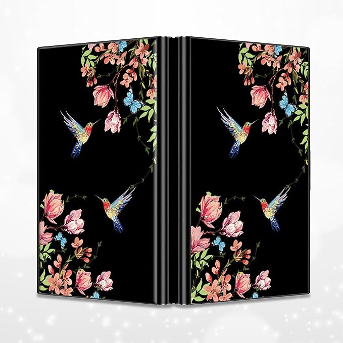 BWEGRHE Slim Credit Card Holder, Hummingbird Floral Sakura RFID Blocking Metal - Image 4