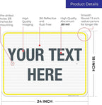 Personalized Custom Customize for Office, Delivery Yellow Sign, 18x24 Inches - Image 3