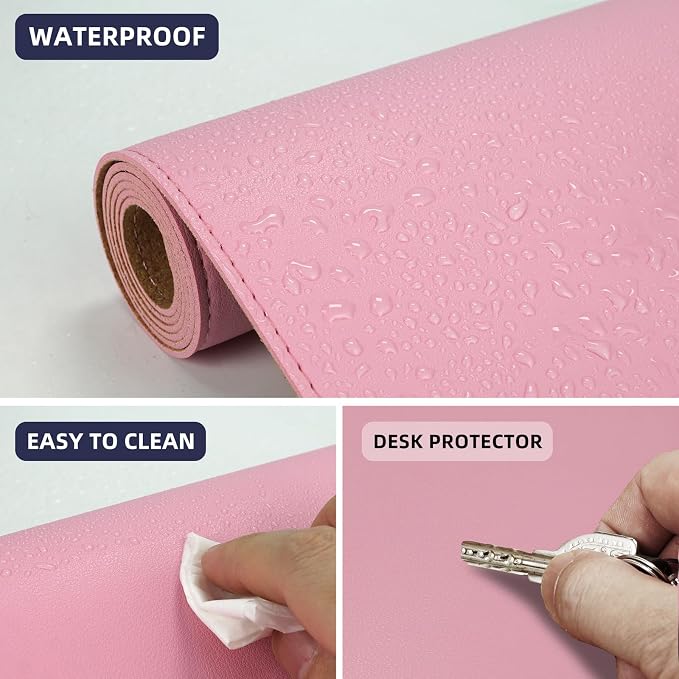 Leather Desk pad Protector, Large Desk mat - Image 4