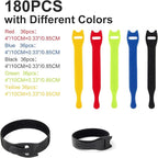 OneLeaf 180PCS Valuable Wire Organizer 4Inch Reusable Cable Ties - Image 5