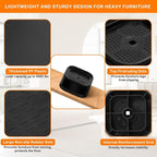 shouwuhho 8 Pack Furniture Risers Adjustable Bed Risers Heavy Duty Lifts Height - Image 3
