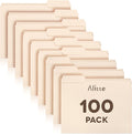 Manila Folders 8.5 x 11, Letter Size 100-Pack by Alitte
