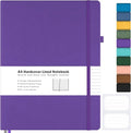 College Ruled Notebook, A4 Hardcover Leather Notebook by MALEDEN