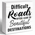 Inspirational Wood Box Sign by WUZYOU