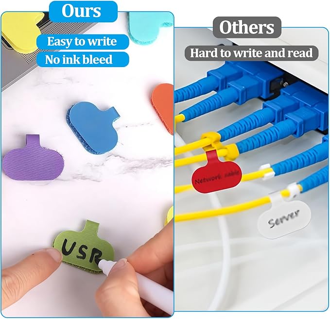 24 Pcs Cable Cord Labels, Wire Labels, Cable Tags, Computers Cable Management - Image 4