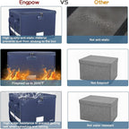 ENGPOW File Box with Lock, Fireproof Document Box with Zipper＆Pockets, - Image 6