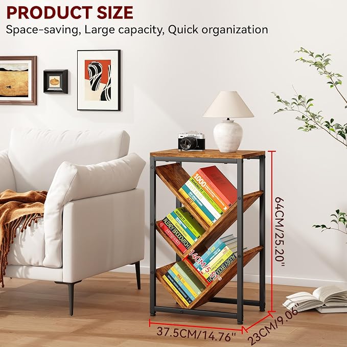 IBUYKE 5 Tier Tree Bookshelf, Small Desktop Bookshelf - Image 3