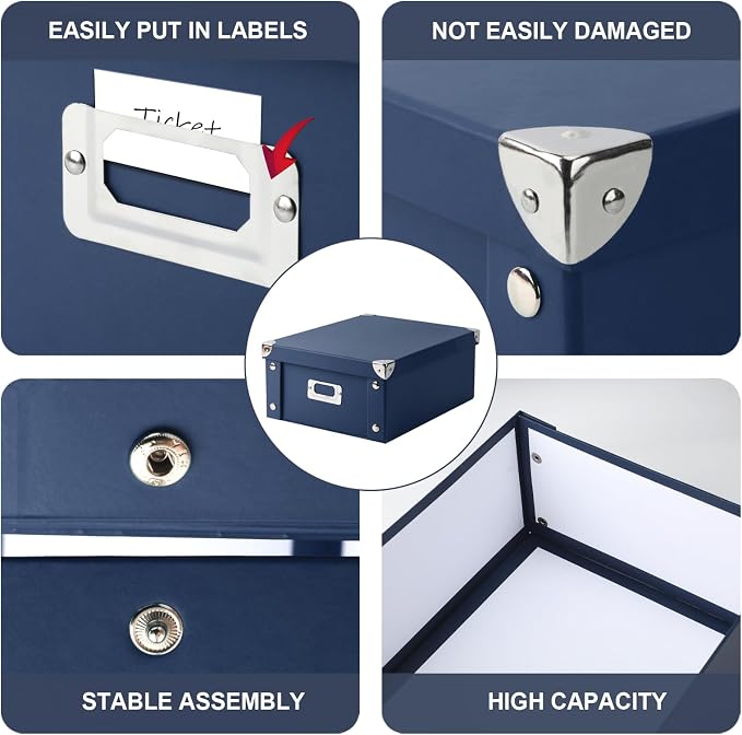 DLUGOPIS 2 Pcs Inch Checks Storage Box - Image 3