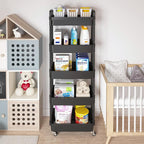 Calmootey 5-Tier Rolling Utility Cart - Image 3