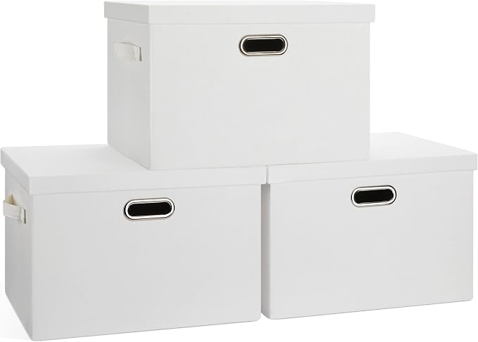Graciadeco Large 17" 36 Quart Collapsible Stackable Storage Bins by GraciadecoStorage