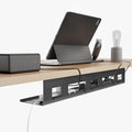 PEGZONE Under Desk Cable Management Tray, 31.5 Inches Metal Cord Organizer Rack by Pegzone