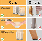 Clear Square Chair Leg Floor Protectors - Image 6