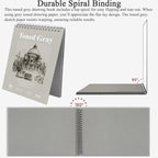 Fuxi Toned Gray Sketchbook 8x10, 60 Sheets Acid-Free Drawing Paper, Spiral - Image 4