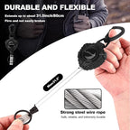 LATTHANT Badge Holder Retractable Clip, Heavy Duty Retractable Keychain - Image 4