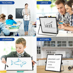 Small Magnetic Desktop White Board – Portable Mini Easel Dry Erase Whiteboard - Image 4