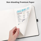 RETTACY Bullet Dotted Journal Notebook, 256 Pages, A5 Medium Size, Leather - Image 5