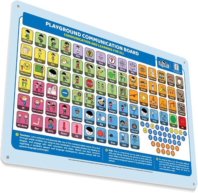 Outdoor Rated Plastic School Playground Communication Board by SmartySymbolsCommunication