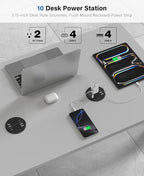 Jgstkcity Power Strip, Desktop Recessed Power Grommet, 40W Total USB C Fast - Image 4